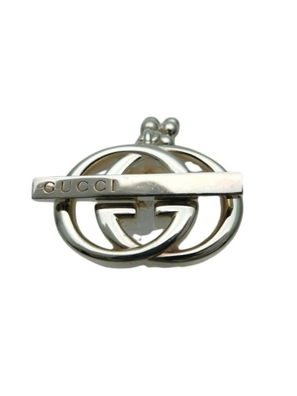 Gucci Necklace Interlocking Ball Chain Silver Choker - Picture 2 of 8